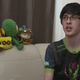 Tristan “Cake” Cote-Lalumiere, being interviewed by Riot in the Tainted Minds team house.